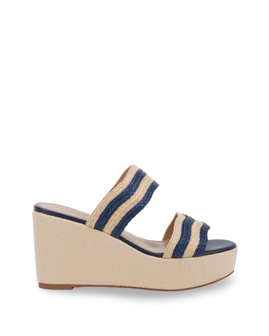 Vallerie Navy/Natural Raffia