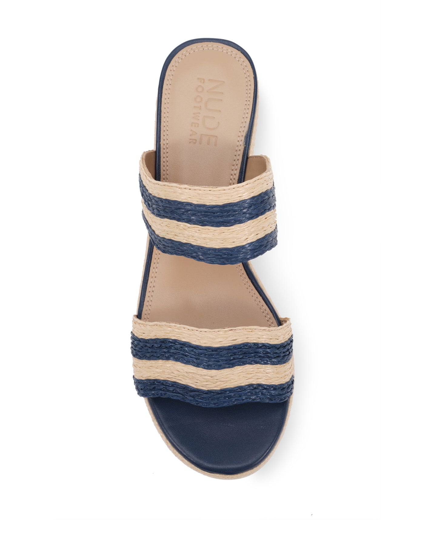 Vallerie Navy/Natural Raffia