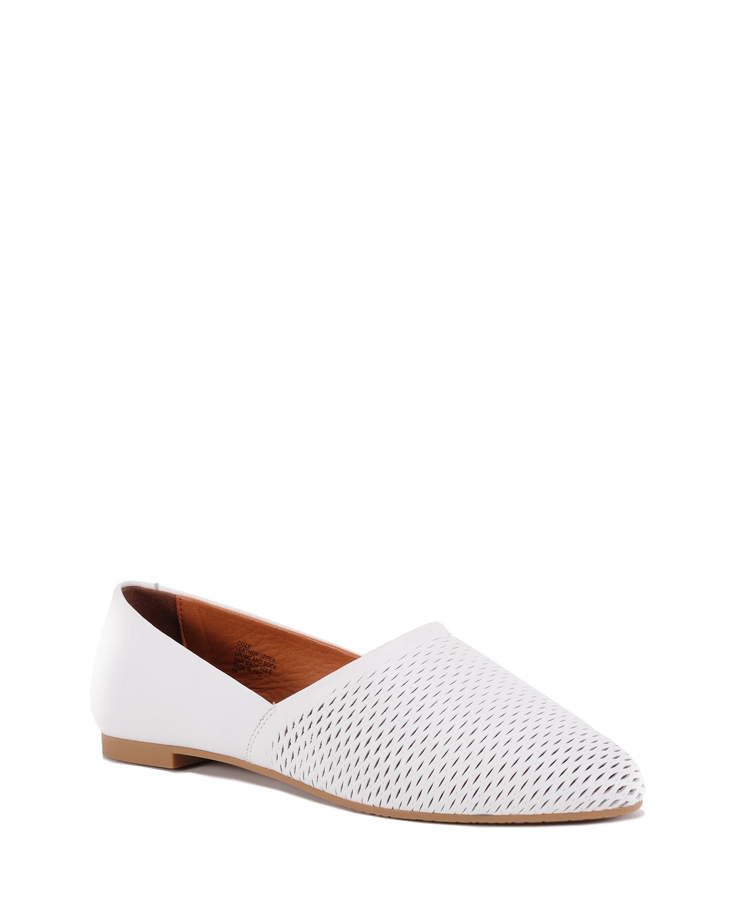 Cozy Women's White Flat Shoes | SJ
