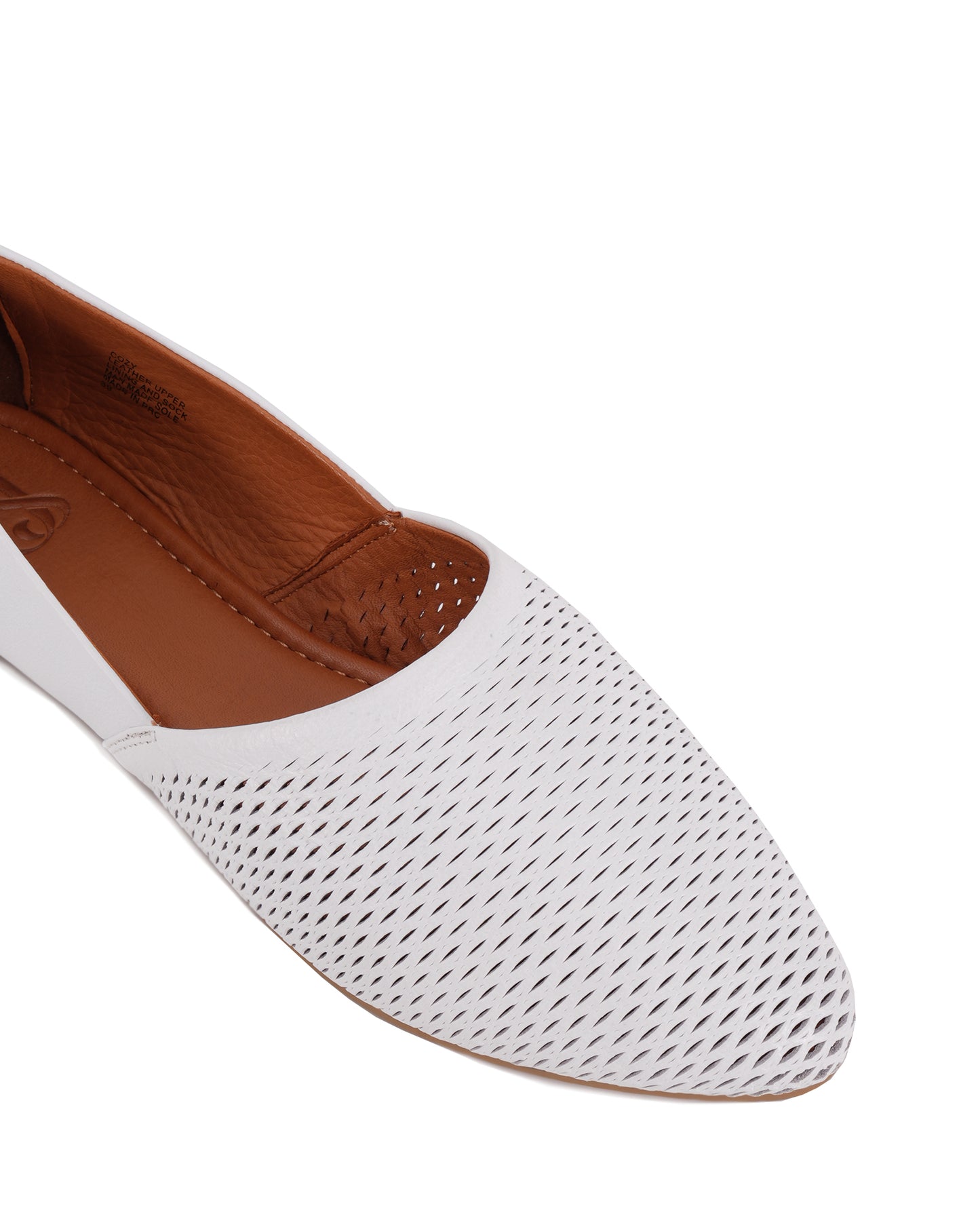 Cozy Women's White Flat Shoes | SJ