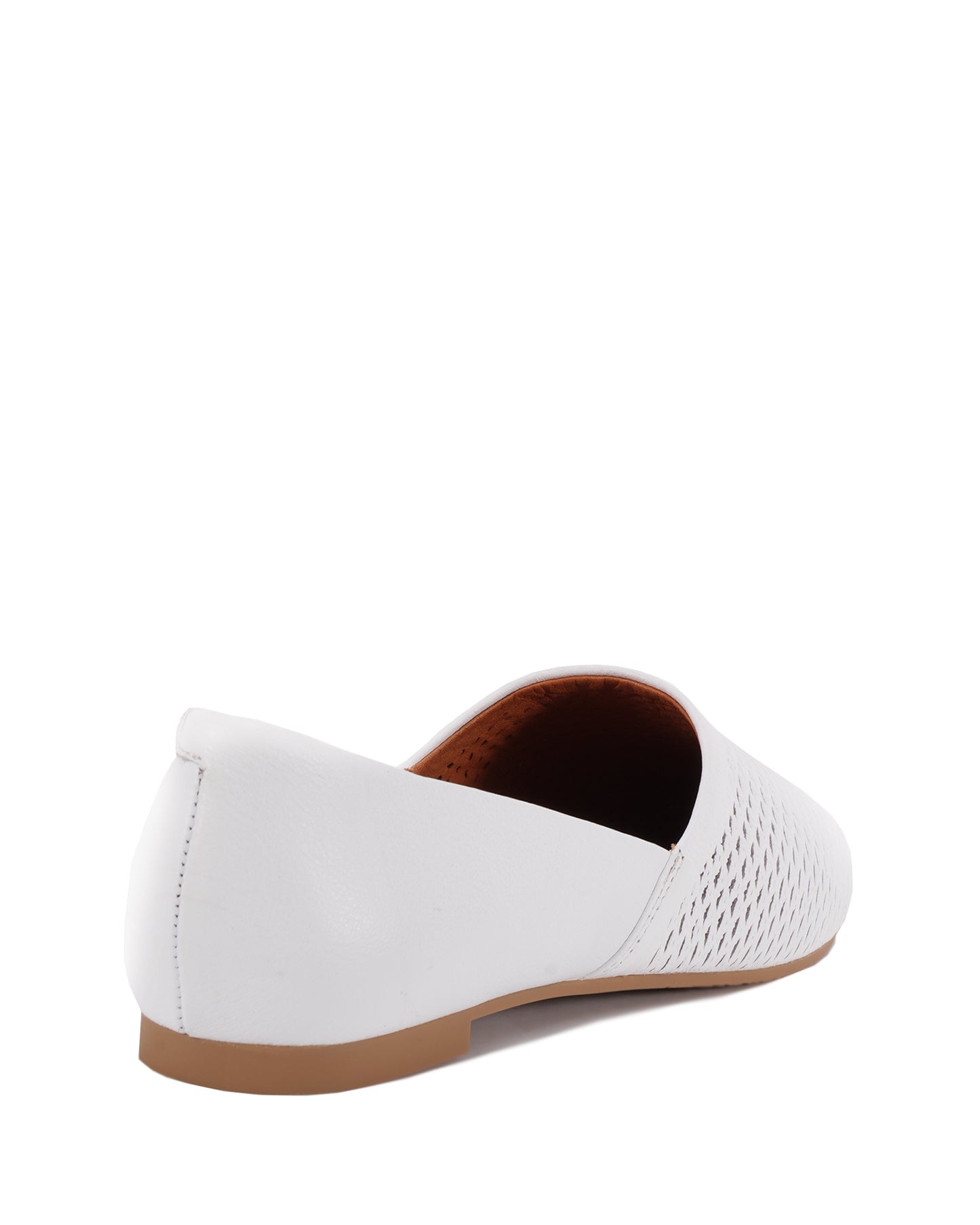 Cozy Women's White Flat Shoes | SJ