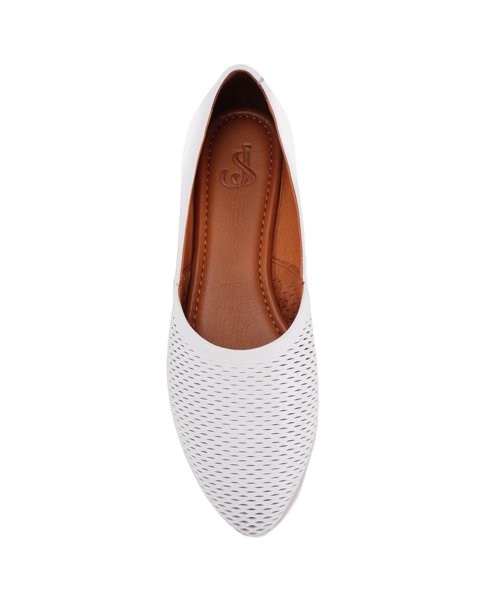 Cozy Women's White Flat Shoes | SJ