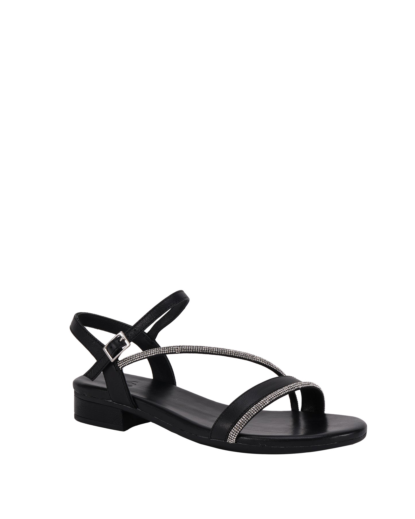Maze Women's Black Flat Sandals | Sayso