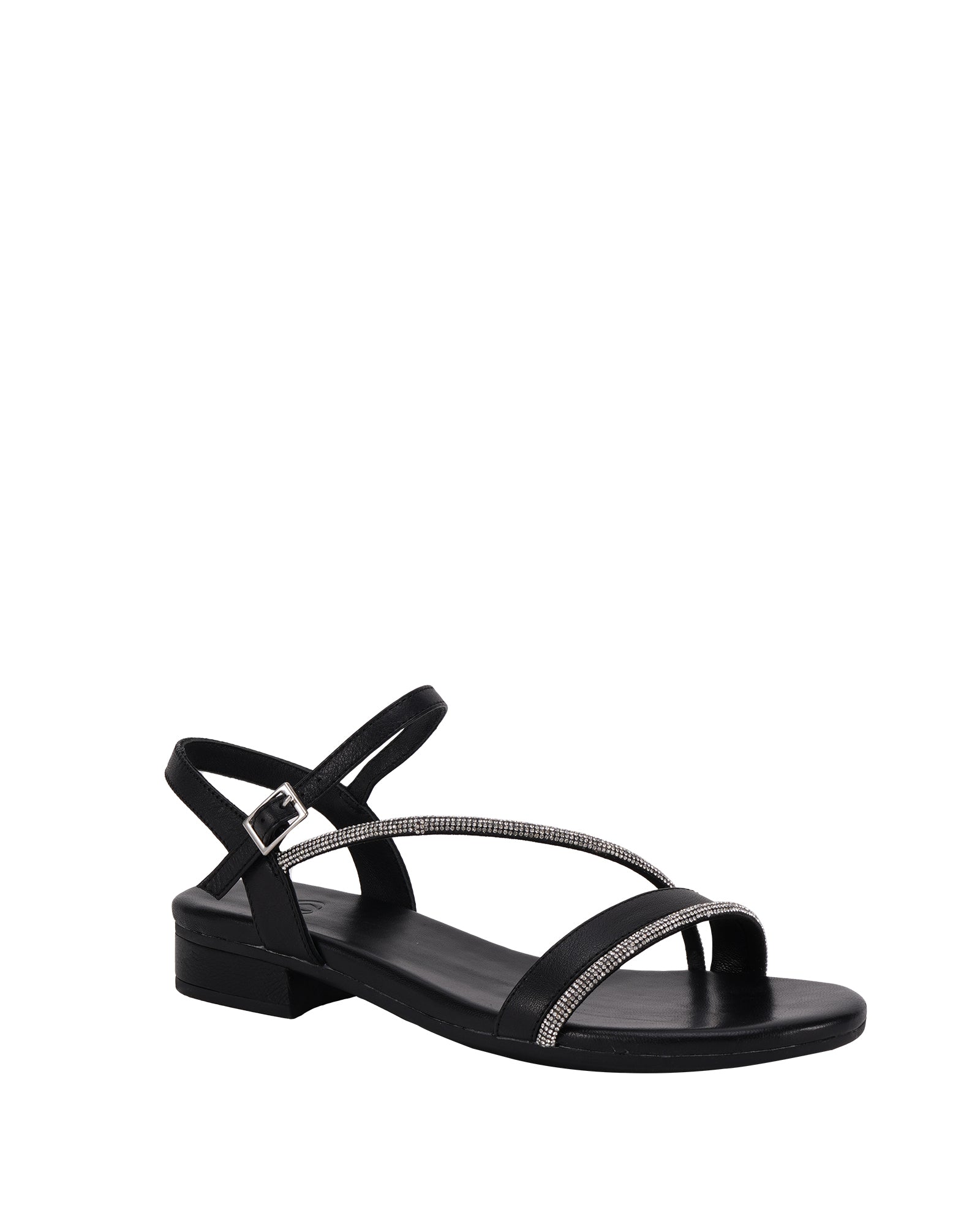 Maze Women's Black Flat Sandals | Sayso