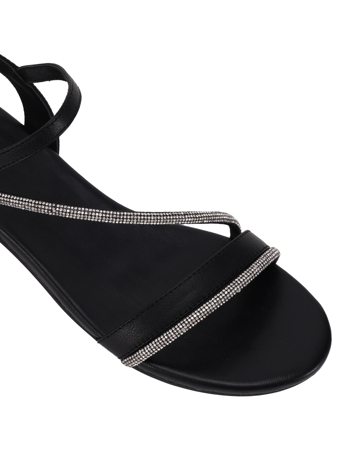 Maze Women's Black Flat Sandals | Sayso
