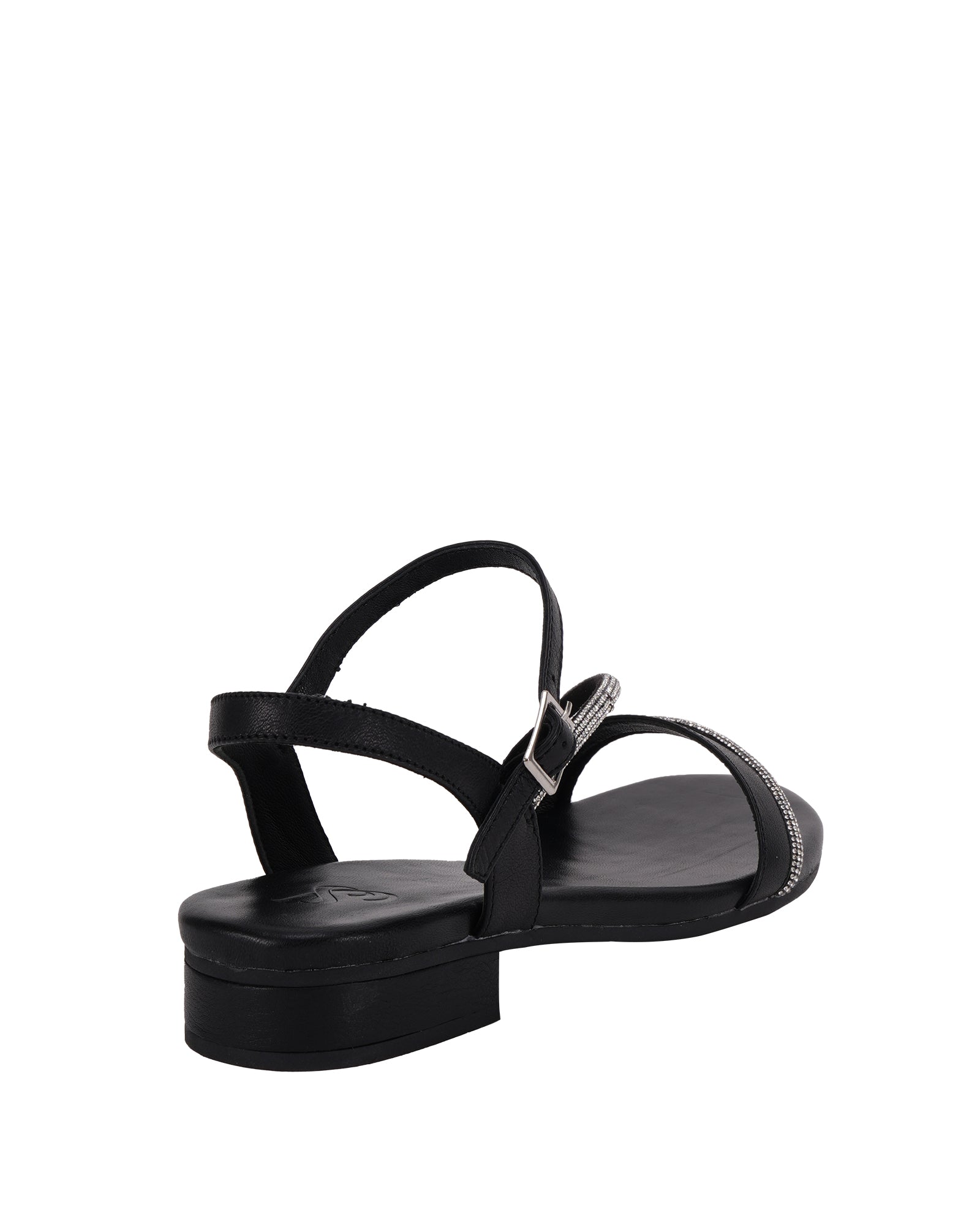 Maze Women's Black Flat Sandals | Sayso