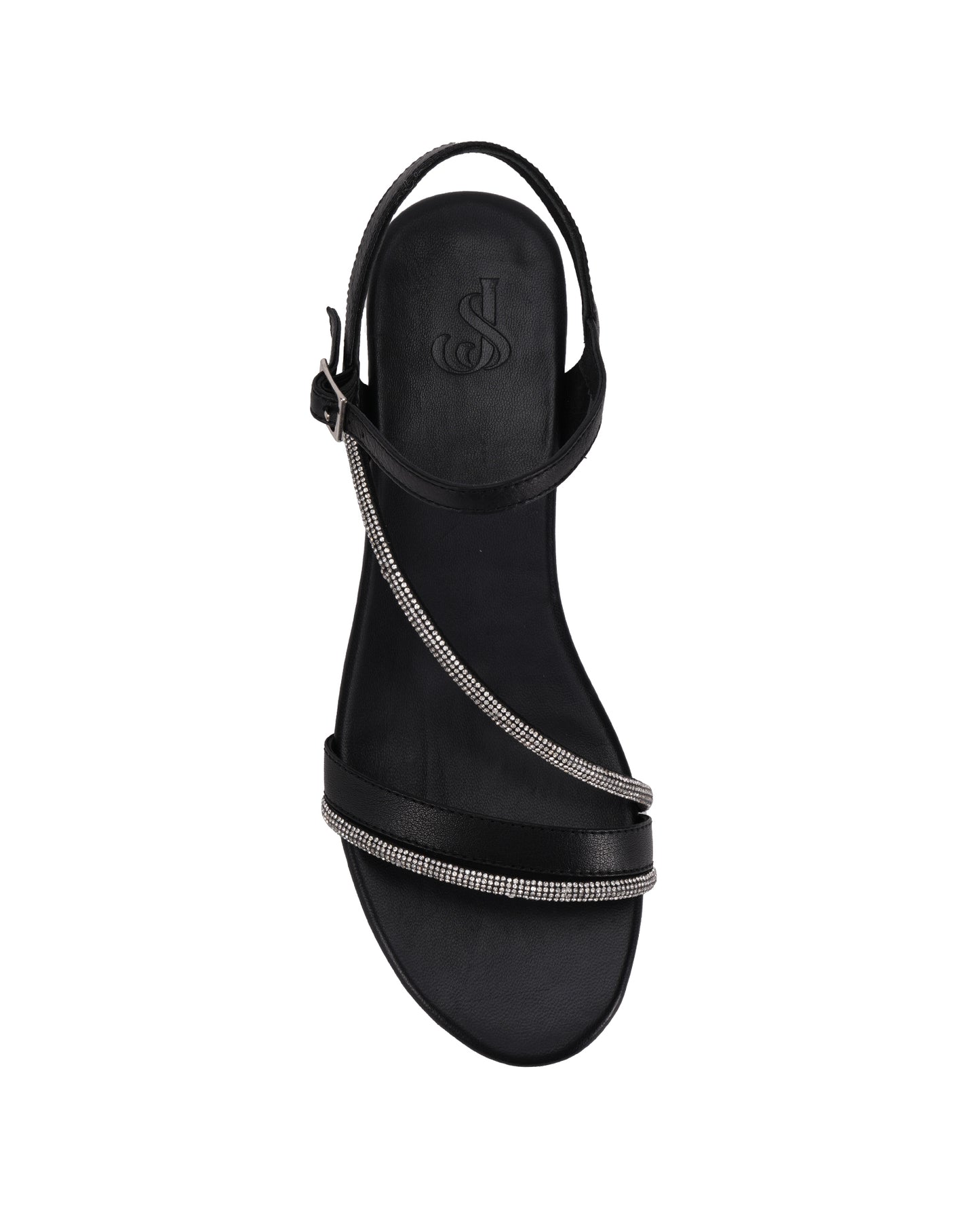 Maze Women's Black Flat Sandals | Sayso
