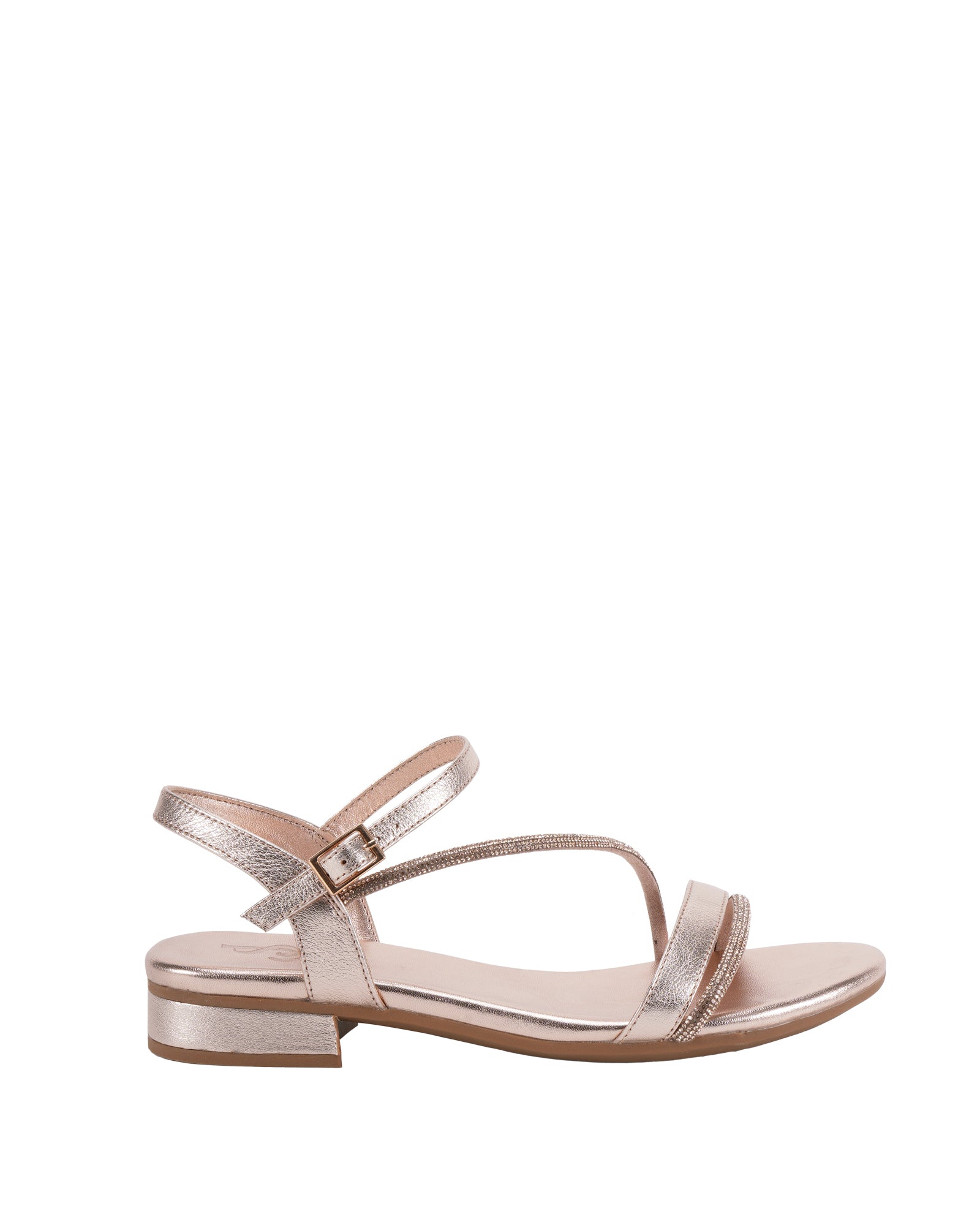 Maze Women's Gold Flat Sandals | Sayso