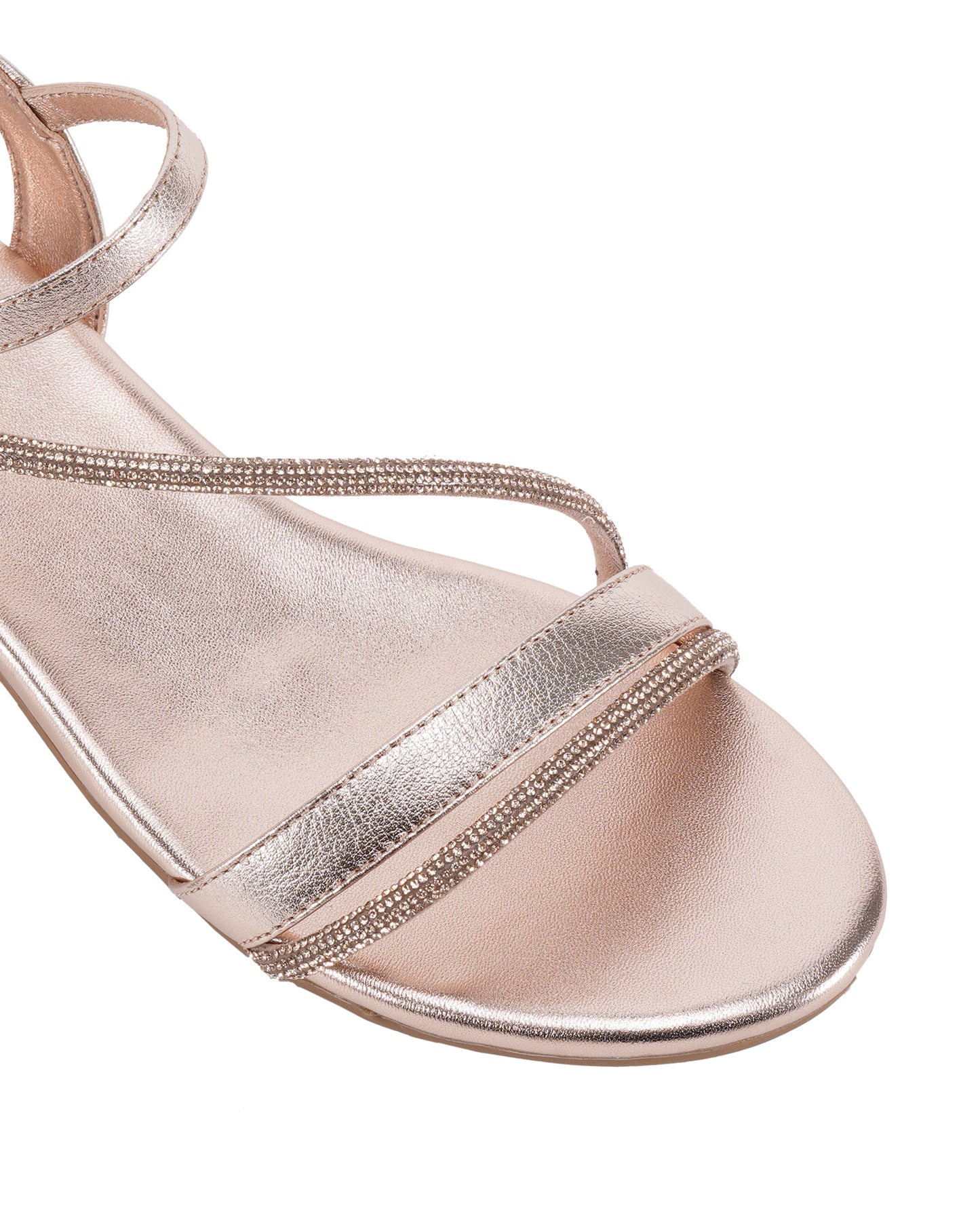 Maze Women's Gold Flat Sandals | Sayso