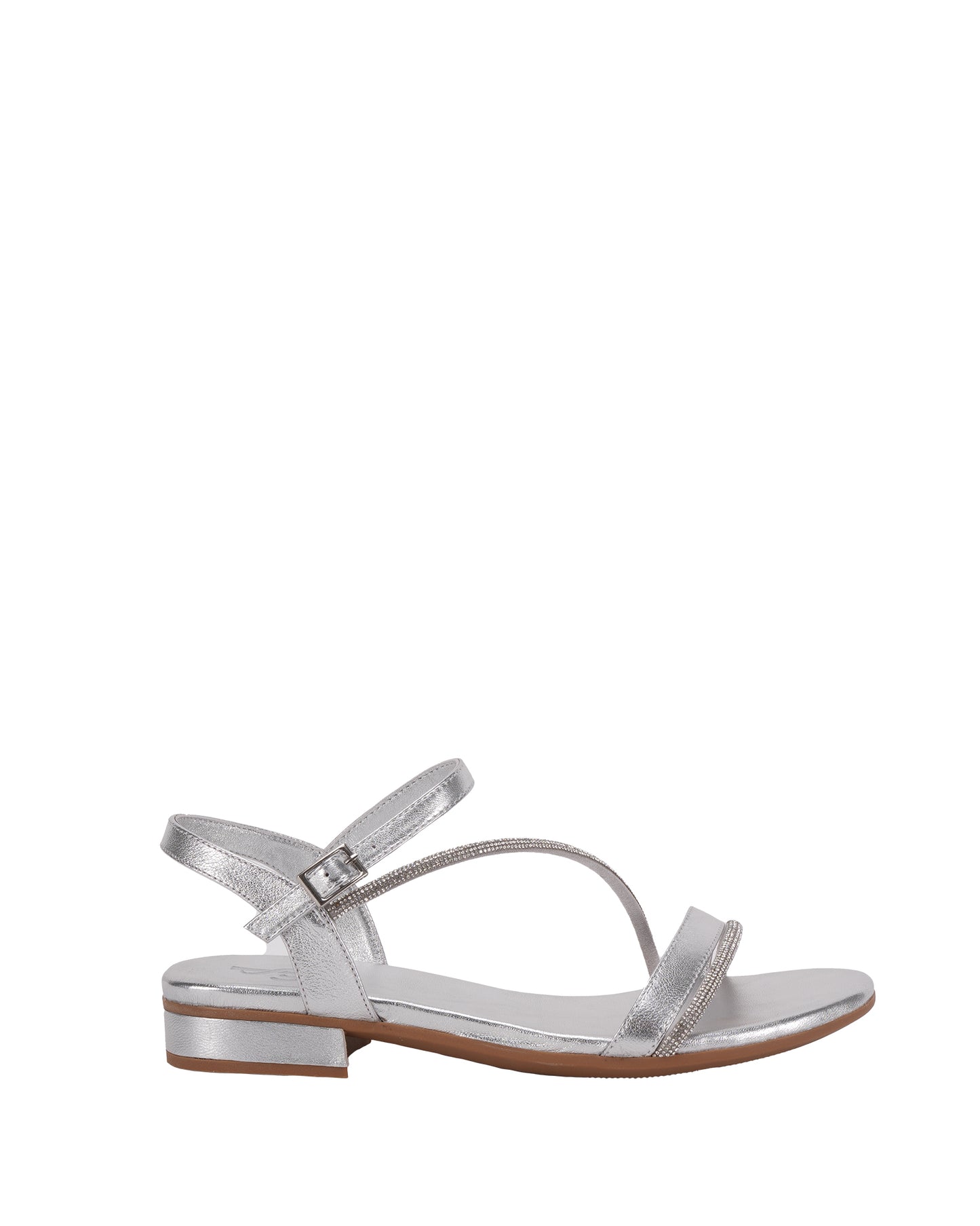 Maze Women's Silver Flat Sandals | Sayso