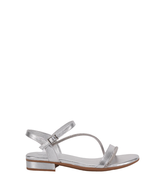 Maze Women's Silver Flat Sandals | Sayso