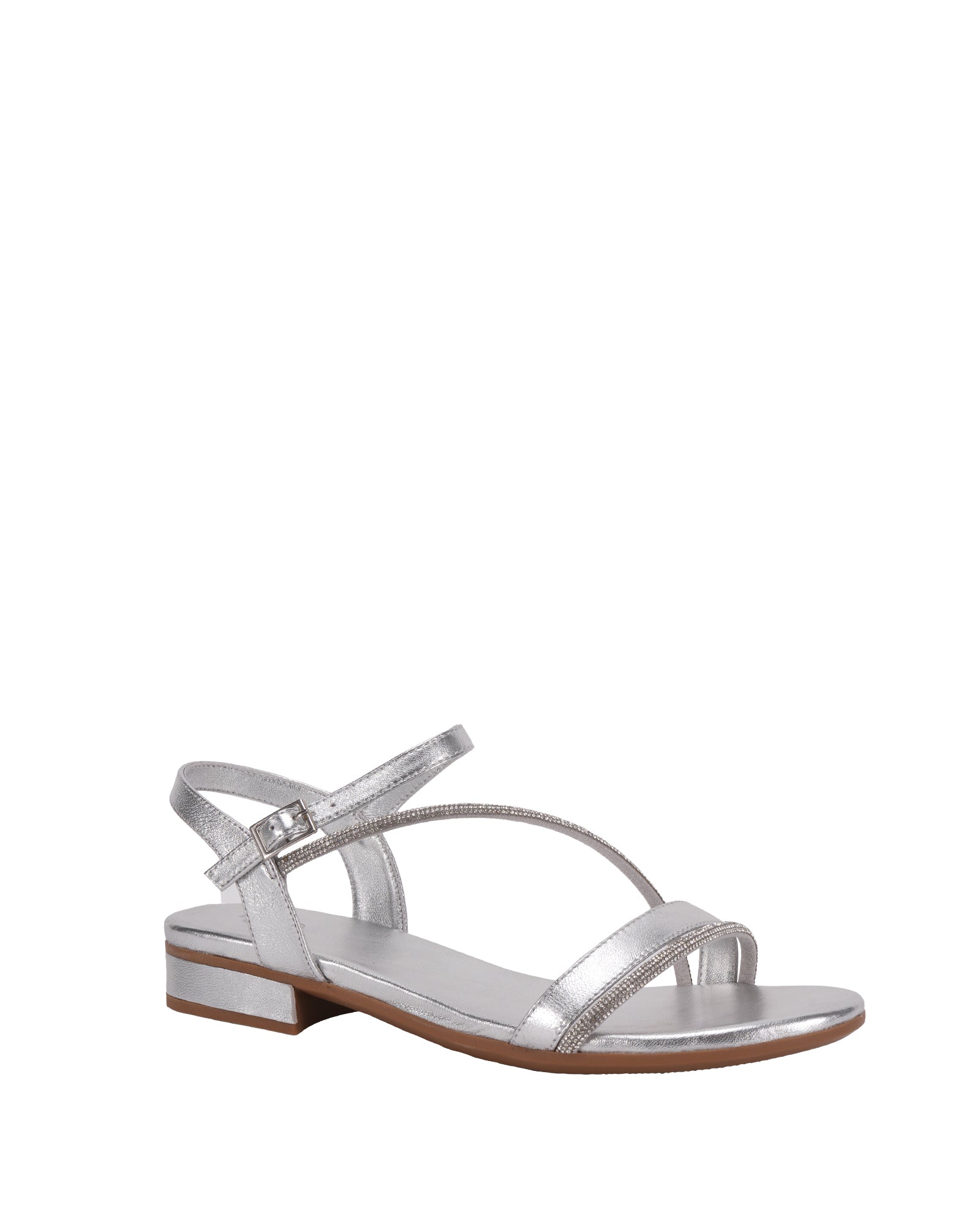 Maze Women's Silver Flat Sandals | Sayso