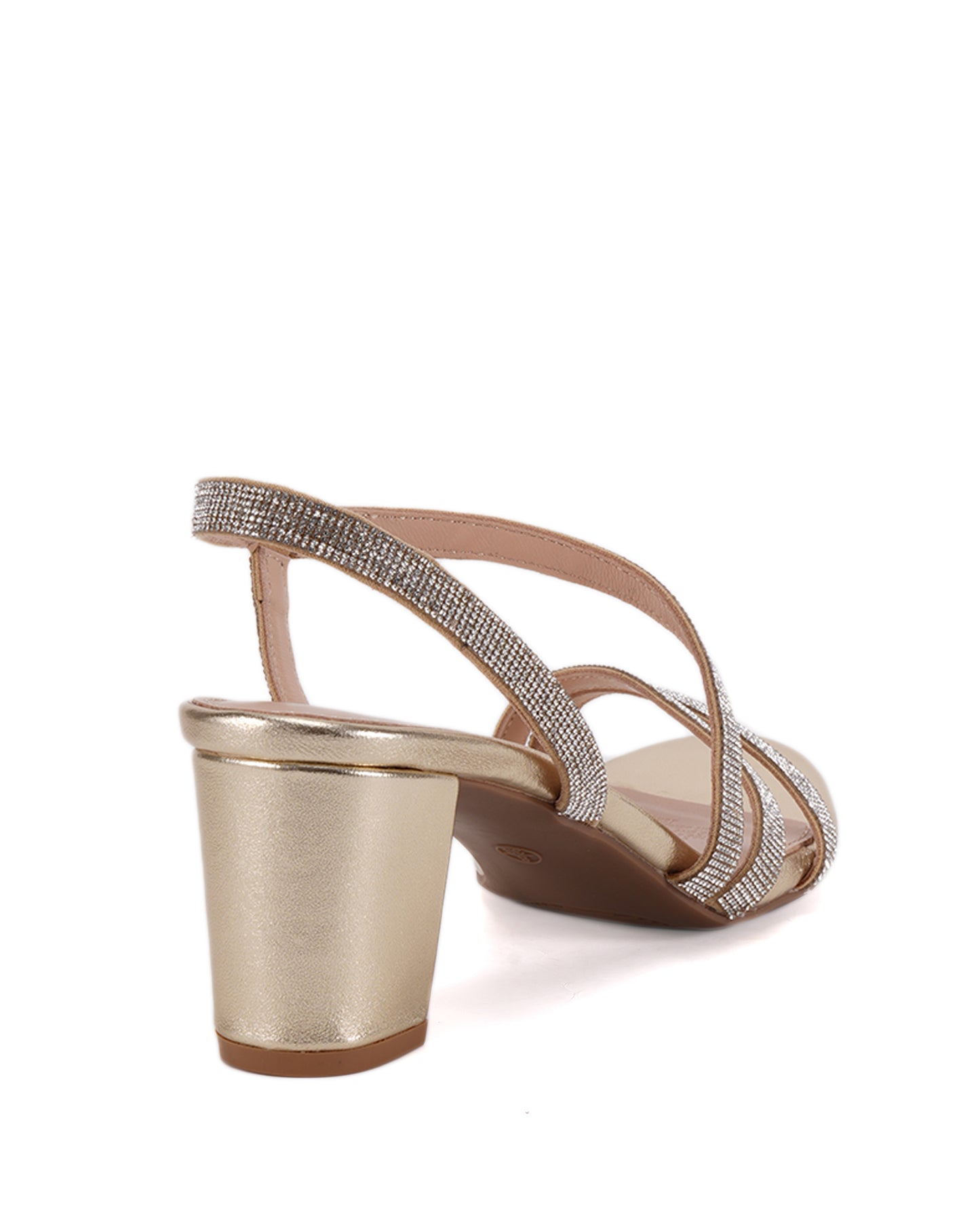 Mist Women's Gold Heel Sandal | SJ