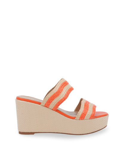 Vallerie Orange/Natural Raffia