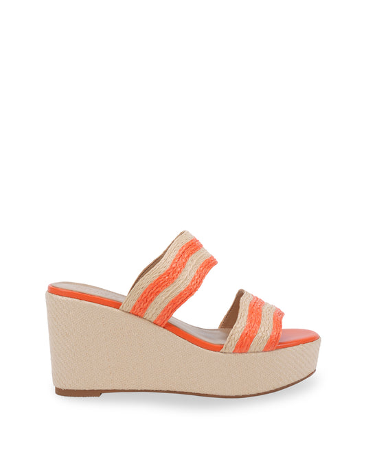 Vallerie Orange/Natural Raffia