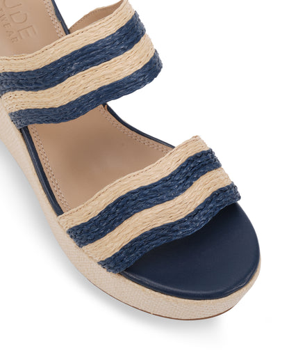 Vallerie Navy/Natural Raffia